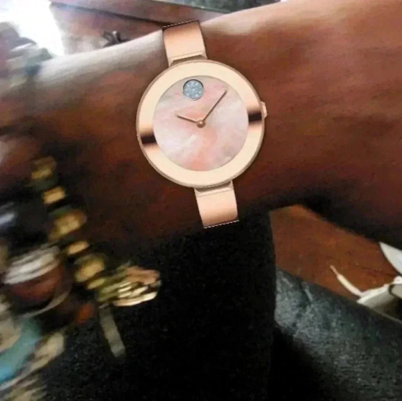 MOVADO BOLD Women's Stainless Steel Mother of Pearl watch. Hour Sale!!! - Picture 6 of 6